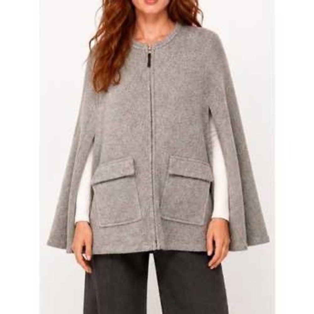 $198 Anthropologie Saturday Sunday Knit Cape Cardigan Jacket Sweater Pocket S